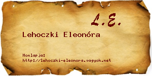 Lehoczki Eleonóra névjegykártya